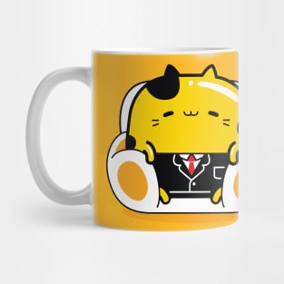 yellow cat businessman profession Mug